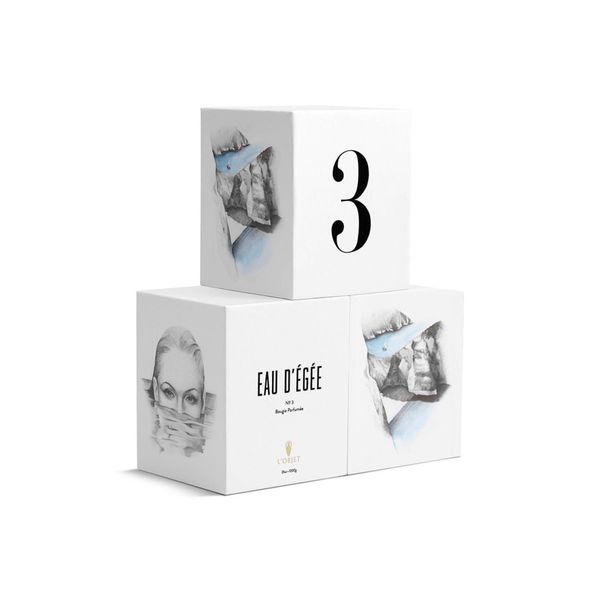  Nến thơm 3 bấc Eau d'Egee L'objet 