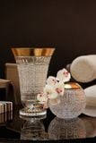  Lọ hoa pha lê chân đế tròn khảm vàng Arcade 35.5cm 
