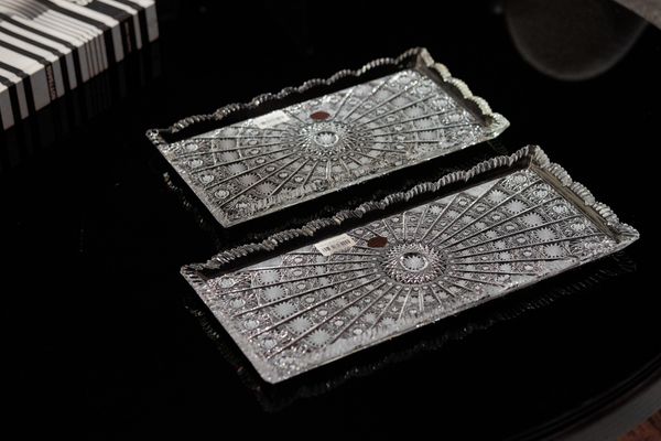  Đĩa chữ nhật pha lê M57 34cm NK Arcade 