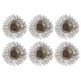  Set 6 Chiếc Lót Cốc Bloom Coasters Gunmetal Chilewich 