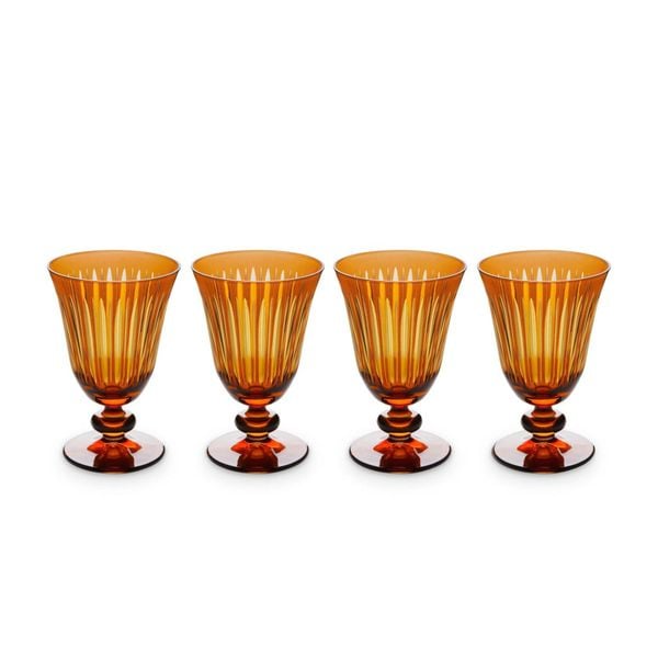  Set 4 ly vang trắng Prism Amber L'objet 
