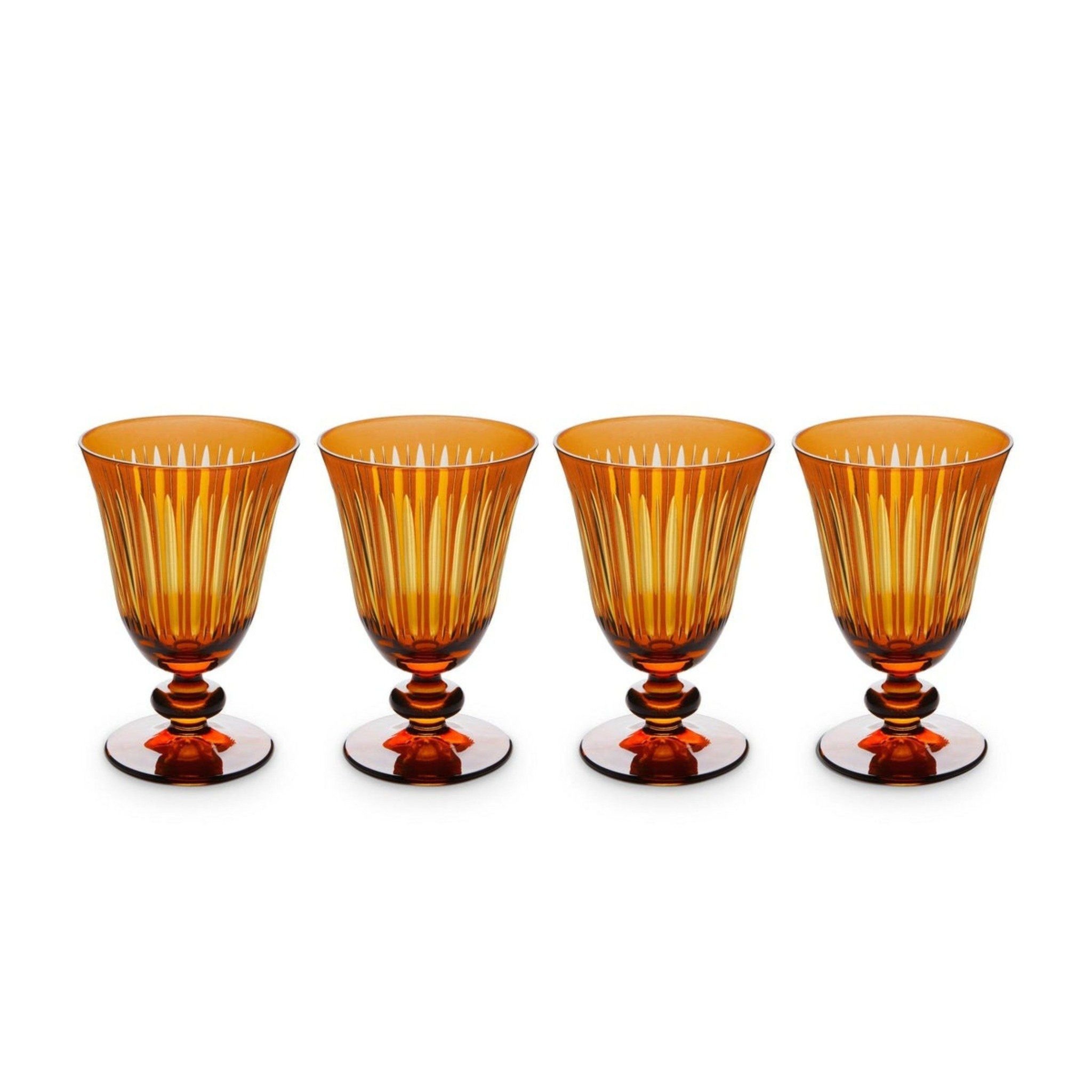  Set 4 ly vang trắng Prism Amber L'objet 