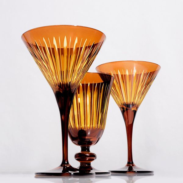 Set 4 ly vang trắng Prism Amber L'objet 