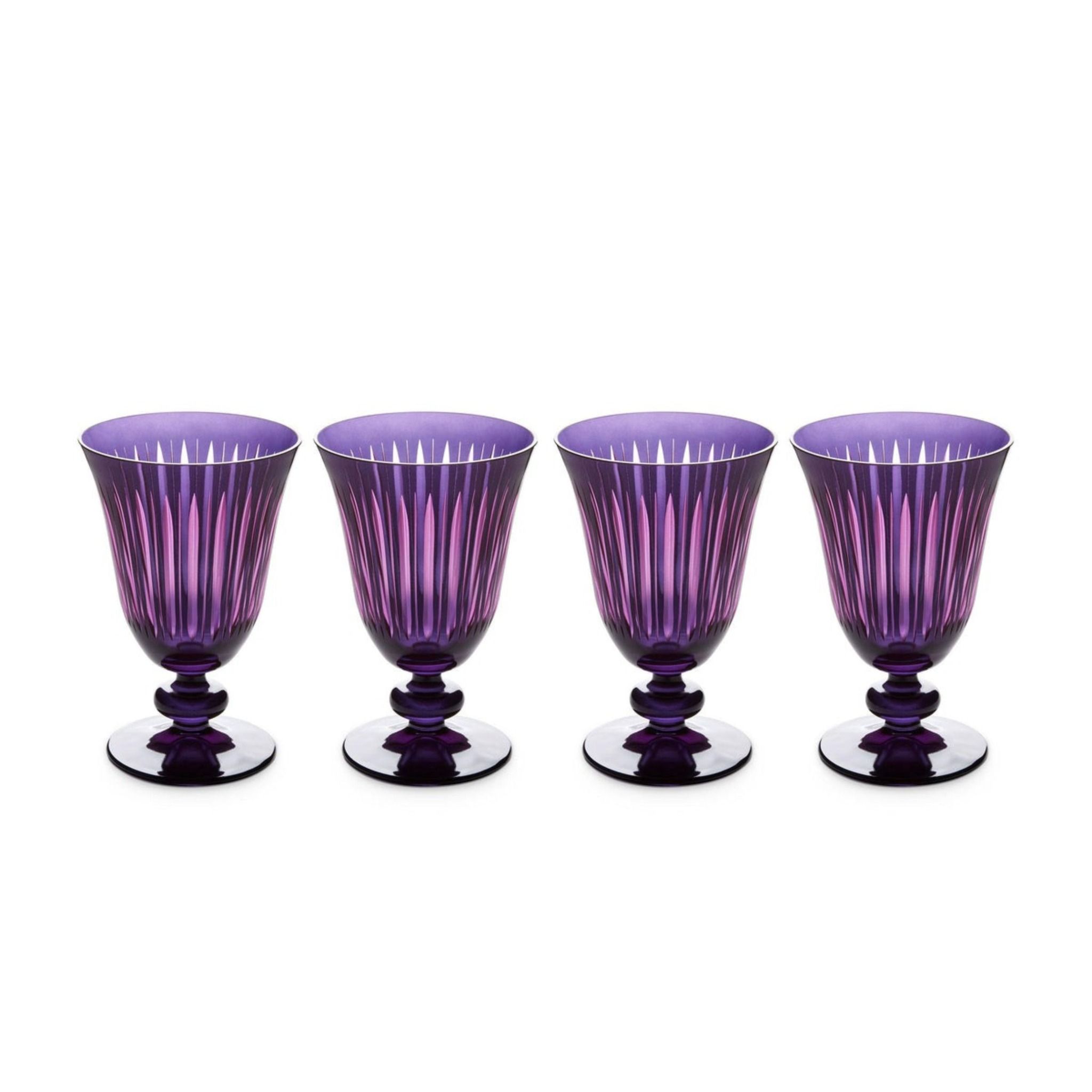  Set 4 ly vang trắng Prism Tím L'objet 