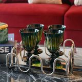  Set 4 ly vang trắng Prism Xanh lá L'objet 