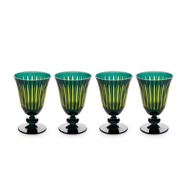  Set 4 ly vang trắng Prism Xanh lá L'objet 