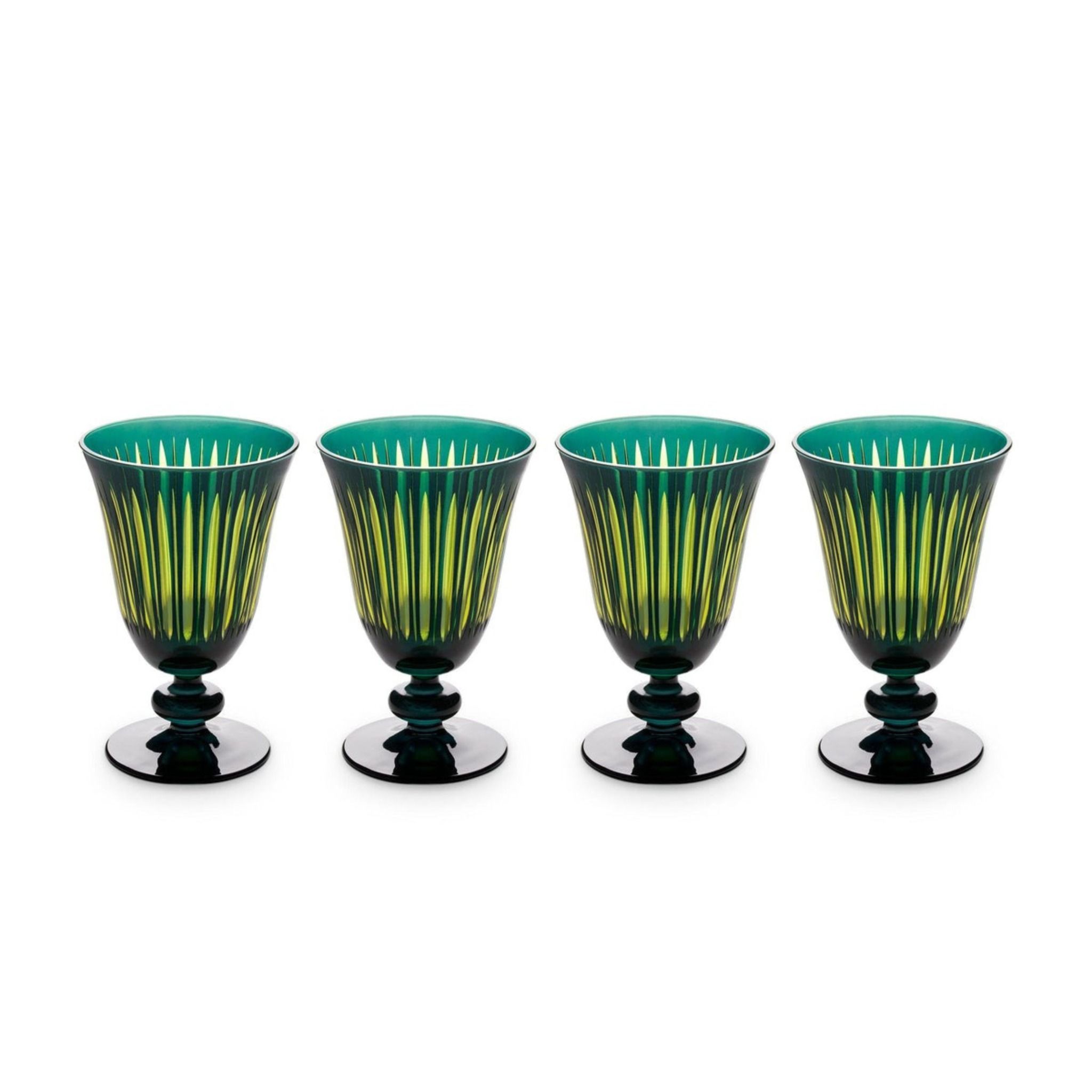  Set 4 ly vang trắng Prism Xanh lá L'objet 
