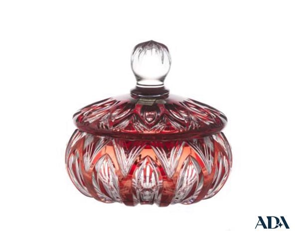  Thố Pha lê Lotus đỏ 16.5cm 