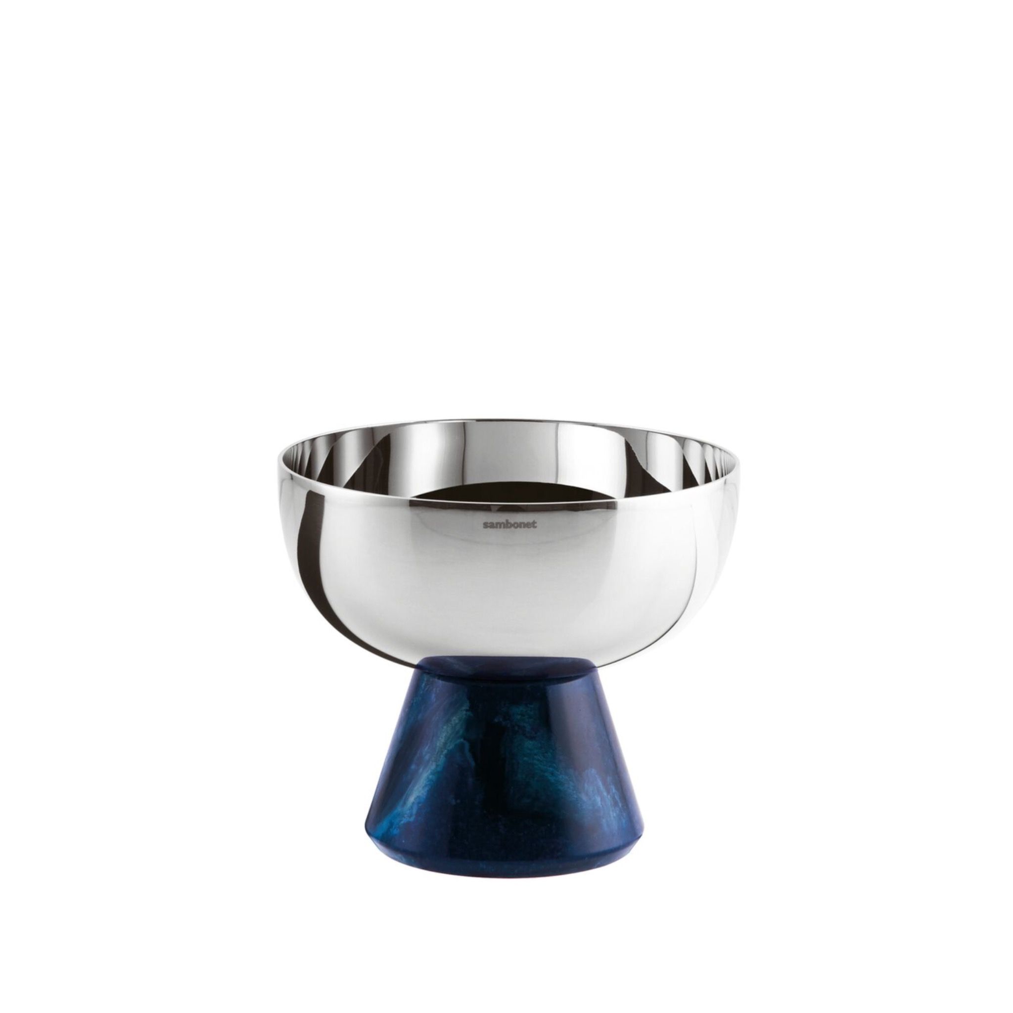  Tô chân đế Madame Resin Mirror Blue Lapis Lazuli 11cm Sambonet 