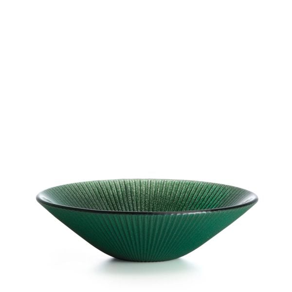  Tô Noel Centerpiece Green Glitter 25cm 