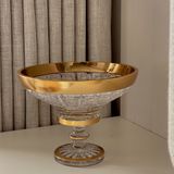  Chân bồng pha lê khảm vàng Arcade 25.5cm 