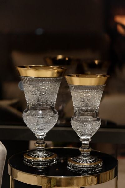  Lọ cúp pha lê khảm vàng Arcade 35.5cm 