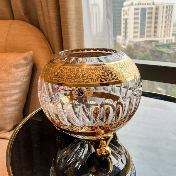  Lọ hoa khảm vàng Romantic Ales 86011 20.5cm 