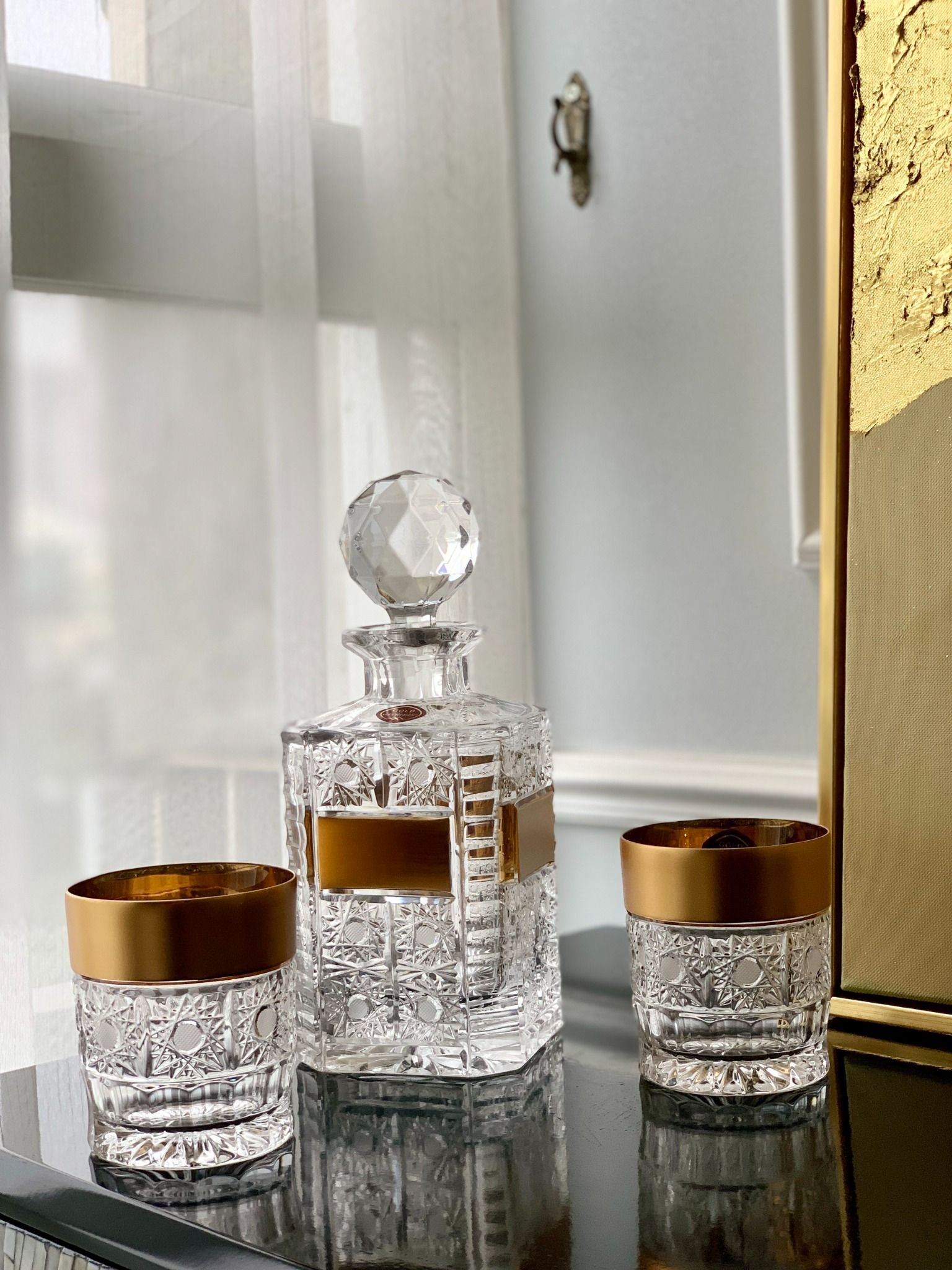  Bộ cốc Whisky khảm vàng 320ml Arcade 