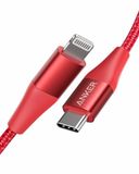  Cáp Anker PowerLine+ II Lightning to USB-C, dài 0.9m - Đỏ 