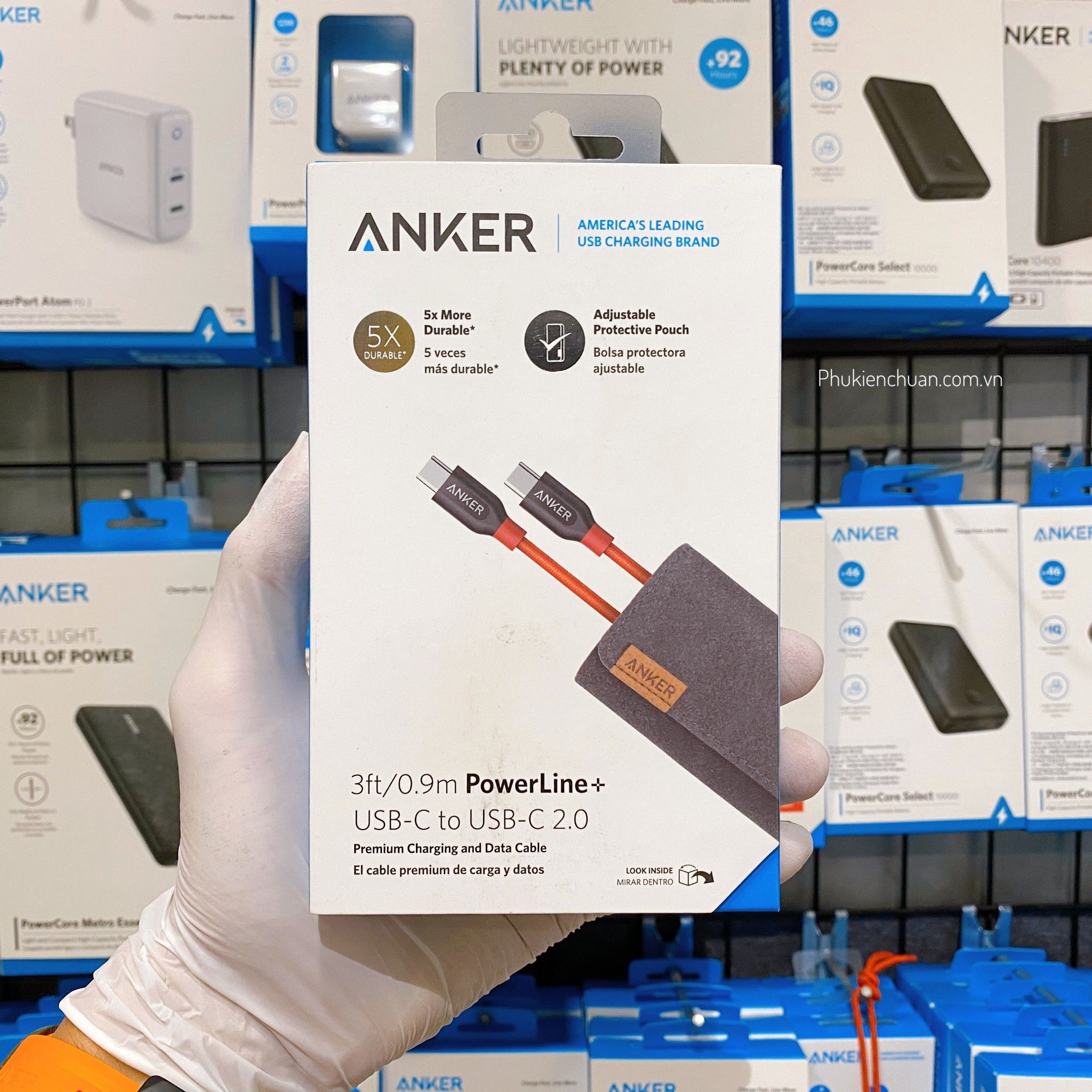  Cáp Anker PowerLine+ USB-C ra USB-C 2.0 - Dài 0.9m - Đỏ 