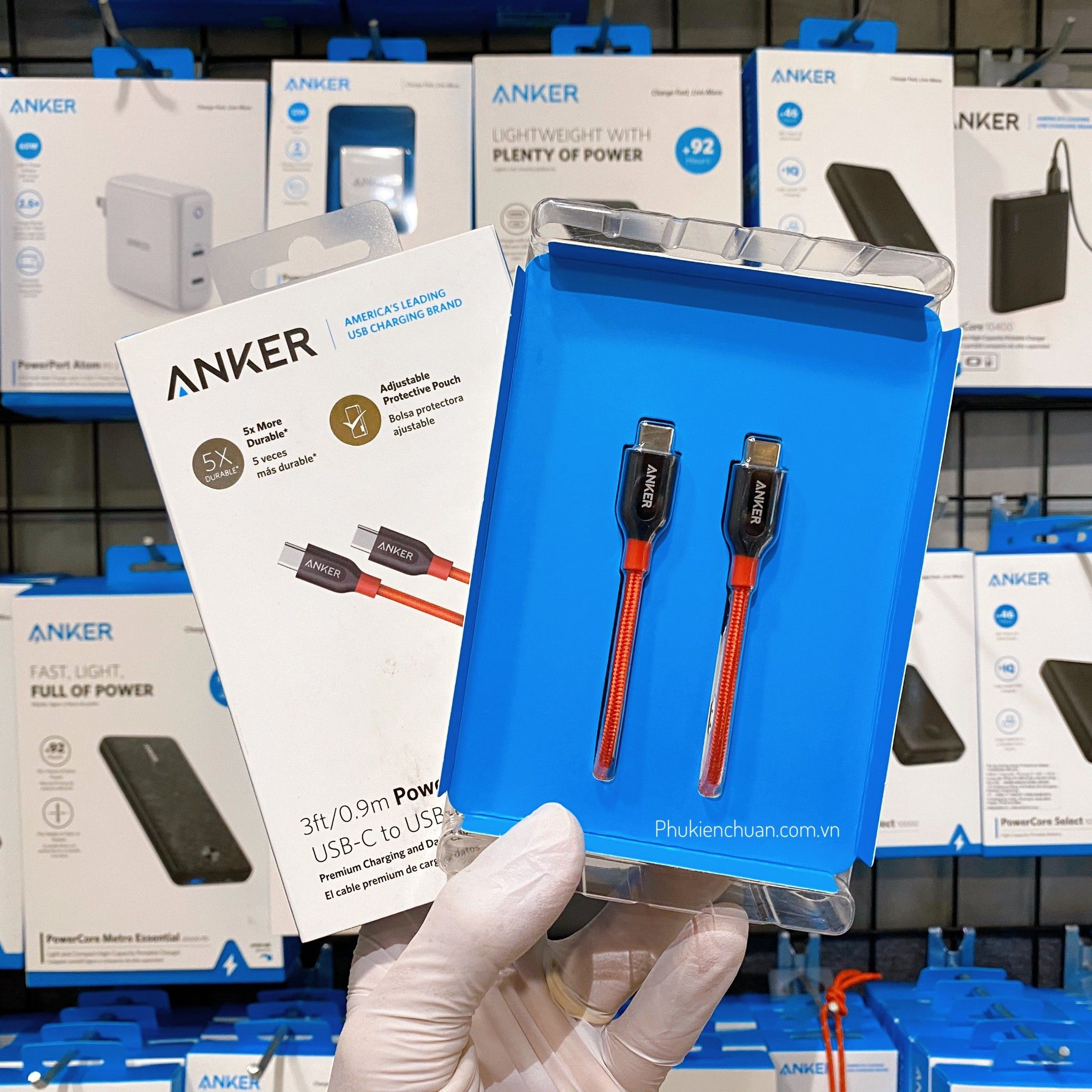  Cáp Anker PowerLine+ USB-C ra USB-C 2.0 - Dài 0.9m - Đỏ 