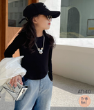  AT140 -  Áo thun trơn tay dài chất mịn 