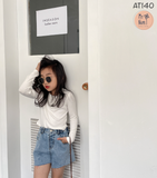  AT140 -  Áo thun trơn tay dài chất mịn 