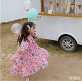  DR182 - Váy hoa 2 lớp 