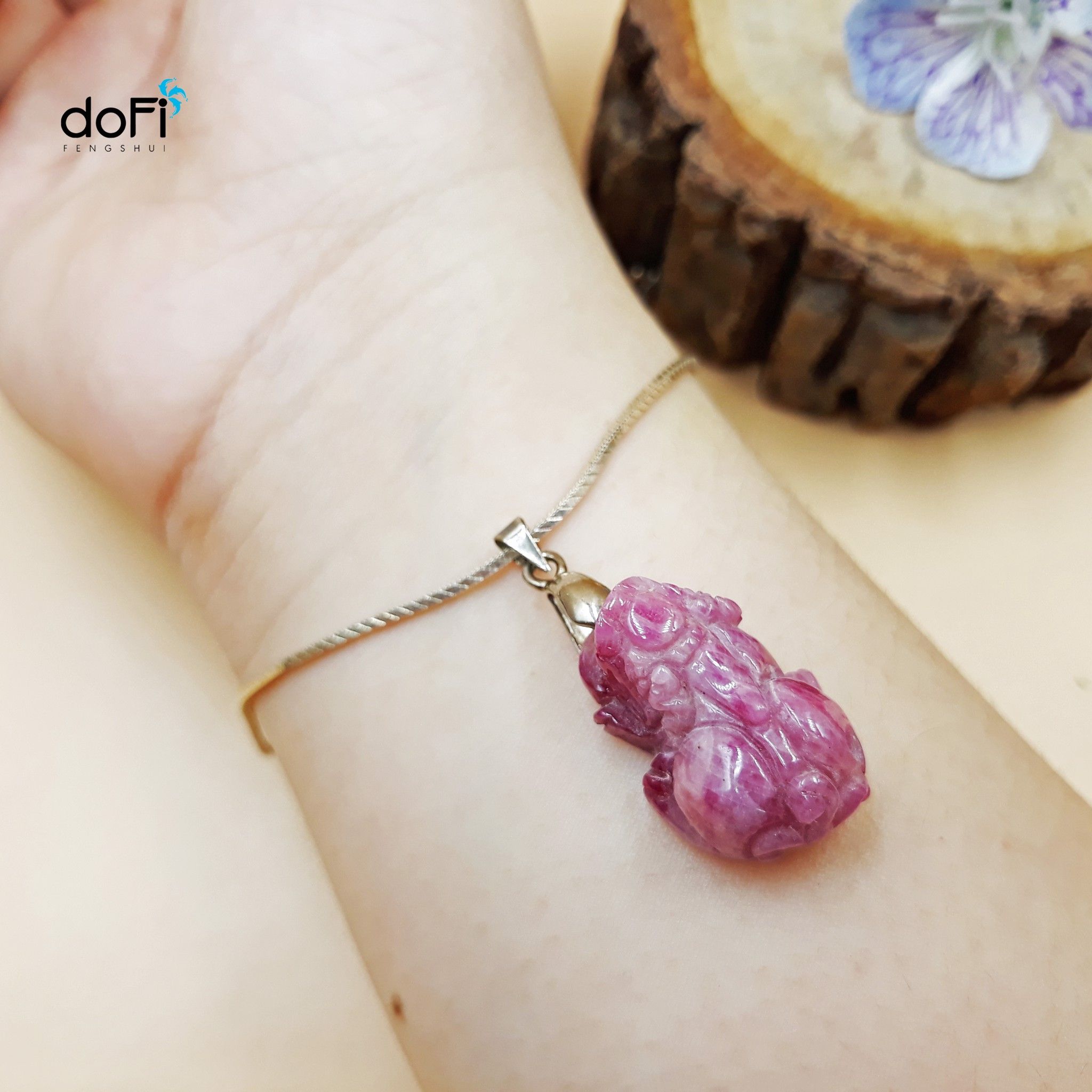  Mặt Dây Chuyền Tỳ Hưu Đá RuBy 