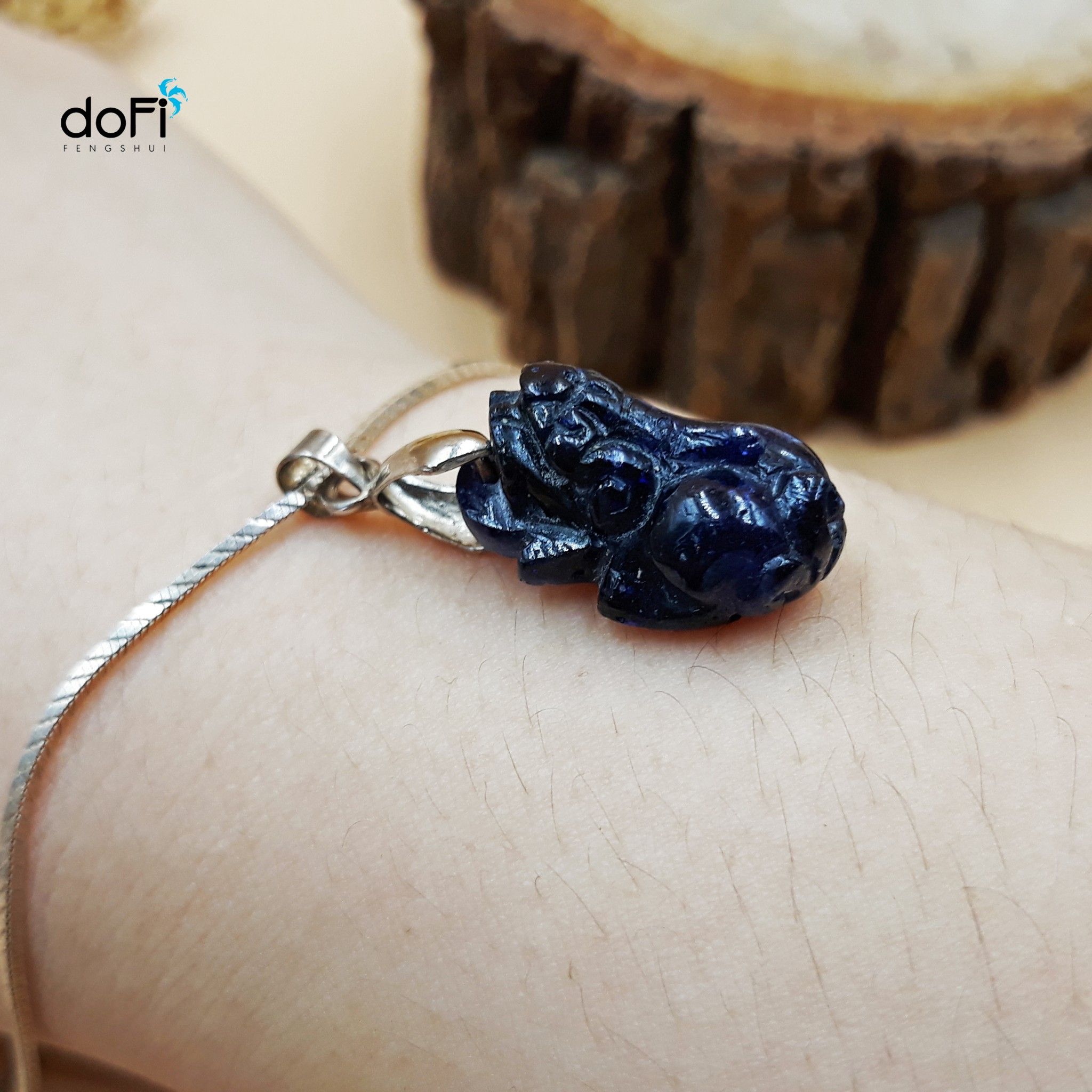  Mặt Dây Chuyền Tỳ Hưu Đá Sapphire 