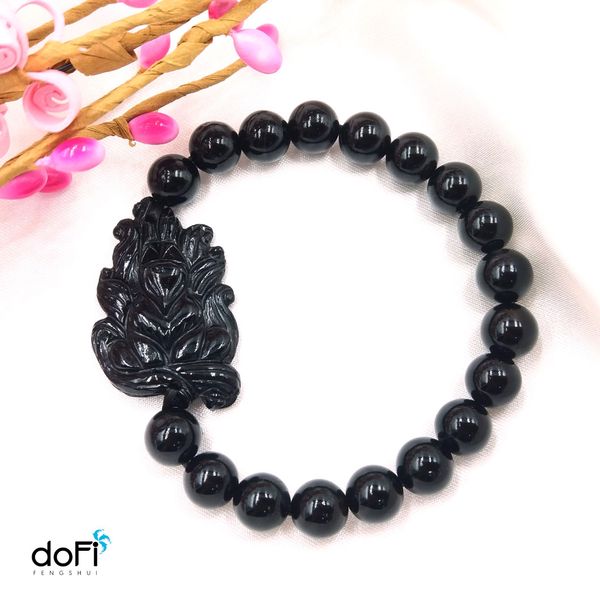  VÒNG HỒ LY TOURMALINE PHỐI ĐÁ ONYX ĐEN 