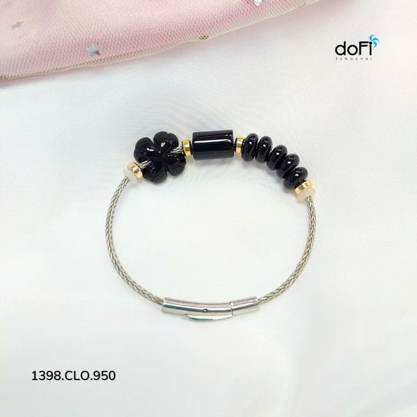  Bộ 3 Món Phối Trên Vòng: Cỏ 4 Lá, Lu Thống, Đồng Điếu Đá Đen Onyx 