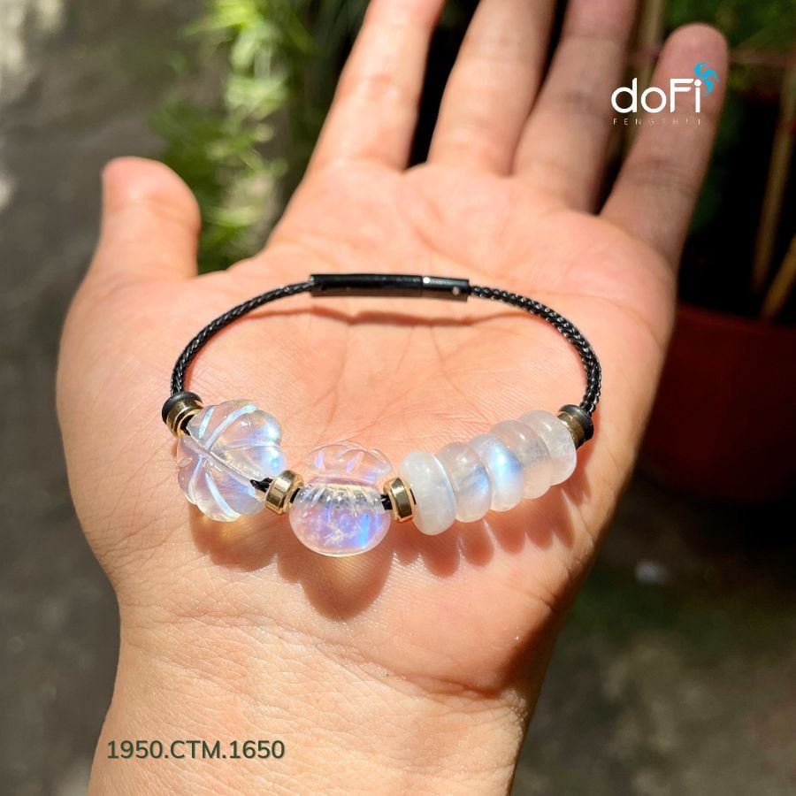  Bộ 3 Món Phối Trên Vòng: Cỏ 4 Lá, Túi Tiền, Đồng Điếu Đá Moonstone 