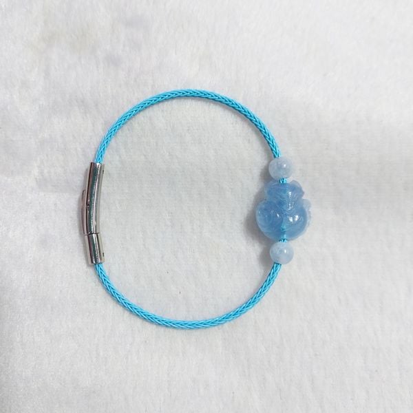  Vòng Tay Hồ Ly Xuyên Cáp - Aquamarine 