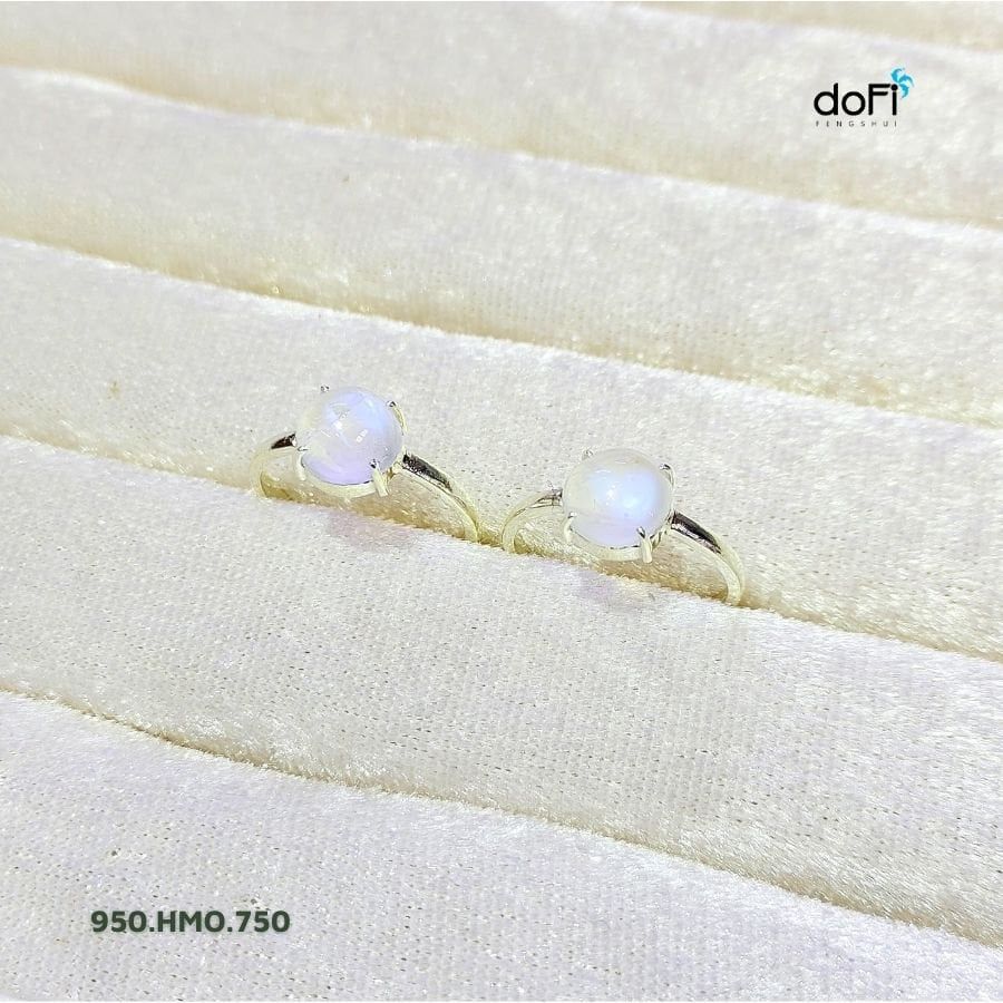  Nhẫn Phong Thủy Đá Mặt Trăng (Moonstone) 