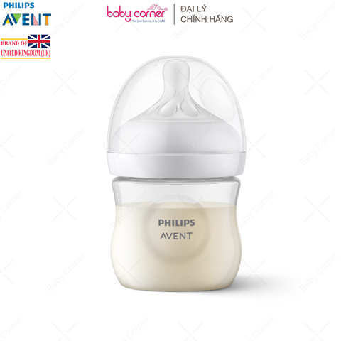  Bình Sữa Mô Phỏng Tự Nhiên (Mẫu Mới) Nhựa PP Philips Avent, 125ML, Cho Bé Từ 0 Tháng Tuổi 