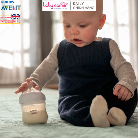  Bình Sữa Mô Phỏng Tự Nhiên (Mẫu Mới) Nhựa PP Philips Avent, 125ML, Cho Bé Từ 0 Tháng Tuổi 