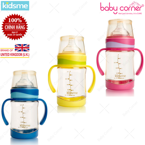  Bình Sữa Cổ Rộng PPSU (160ml) Kidsme Có Tay Cầm 