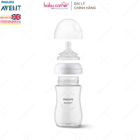  Bình Sữa Mô Phỏng Tự Nhiên (Mẫu Mới) Nhựa PP Philips Avent, 260ML, Cho Bé Từ 1 Tháng Tuổi 