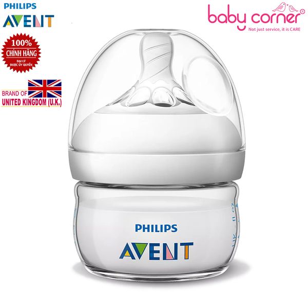 Bình sữa Thiết Kế Tự Philips AVENT Nhưa PP, 125ml