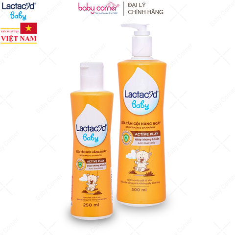  Sữa Tắm Gội Hằng Ngày Cho Bé Lactacyd Active Play 