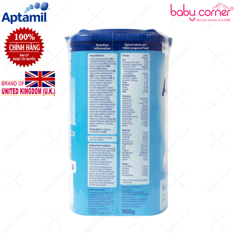  Sữa Bột Aptamil First Infant Số 1, 0-6 tháng, 900g 