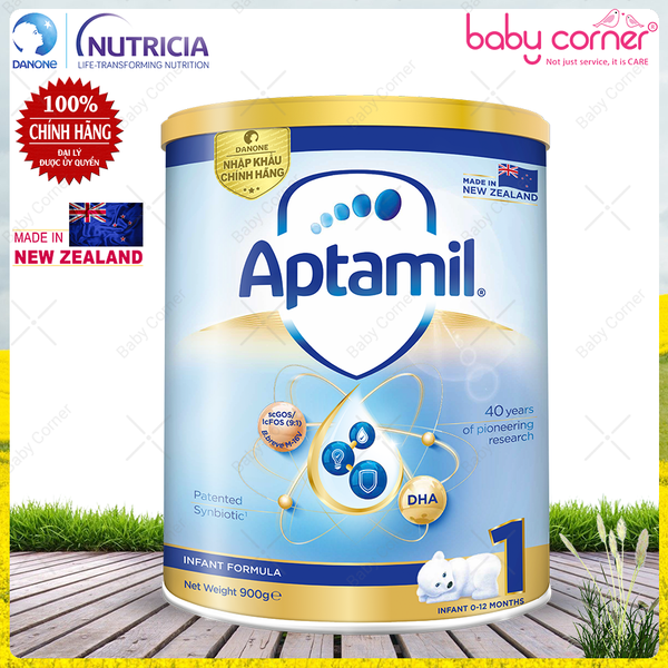  Sữa Bột Aptamil New Zealand Infant Formula Số 1, 900g, bé 0-12 tháng 