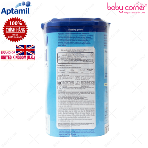  Sữa Aptamil 2 Follow up cho trẻ từ 6-12 tháng (Hộp 900g) 