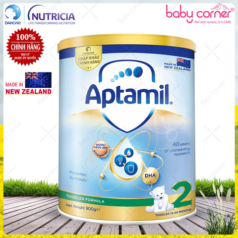  Sữa Bột Aptamil New Zealand Toddler Formula Số 2, 900g, bé 1-2 Tuổi 