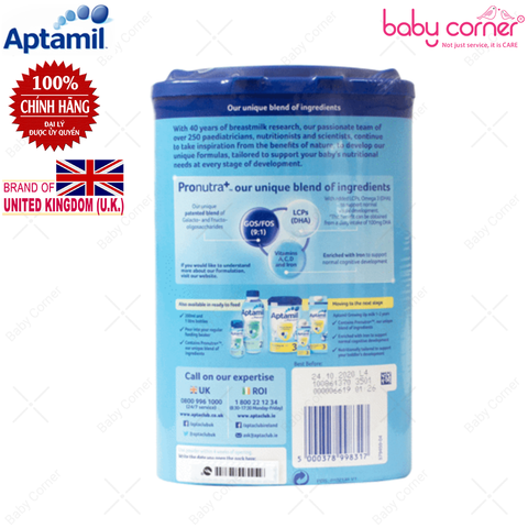  Sữa Bột Aptamil Pronutra Số 3 cho trẻ từ 1-2 tuổi (Hộp 900g) 