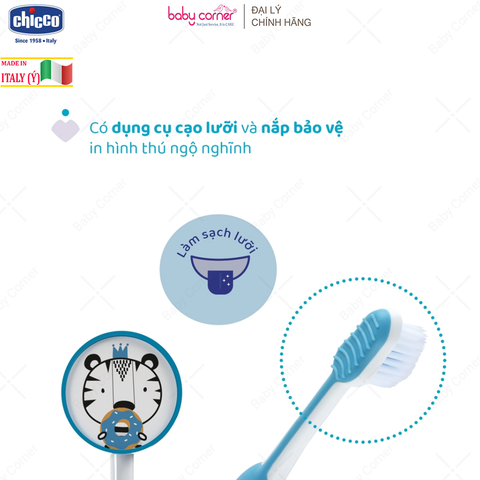  Bàn Chải Đánh Răng CHICCO, Cho Bé Từ 3-6 Tuổi 