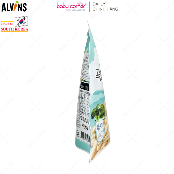  Bánh Gạo Ăn Dặm Hữu Cơ Cho Bé Vị Bông Cải Xanh ALVINS, 25G 
