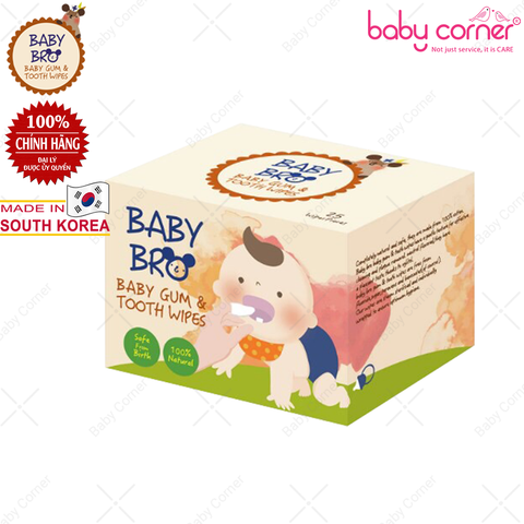  Gạc vệ sinh răng miệng Baby Bro (Hộp 25 miếng) 