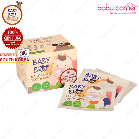  Gạc vệ sinh răng miệng Baby Bro (Hộp 25 miếng) 