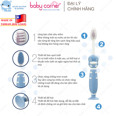  Bàn chải răng Kuku cho bé từ 2-8 tuổi, KU1113A 