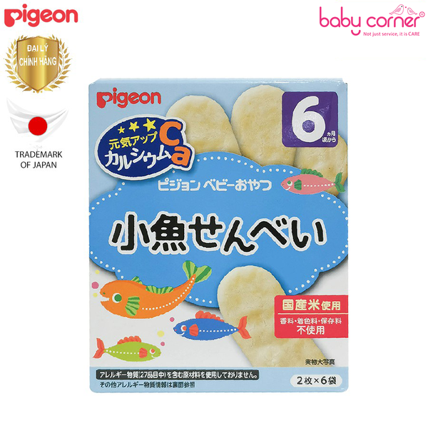  Bánh Ăn Dặm Bổ Sung Canxi Pigeon Vị Cá, Cho Bé Từ 6 Tháng Tuổi 
