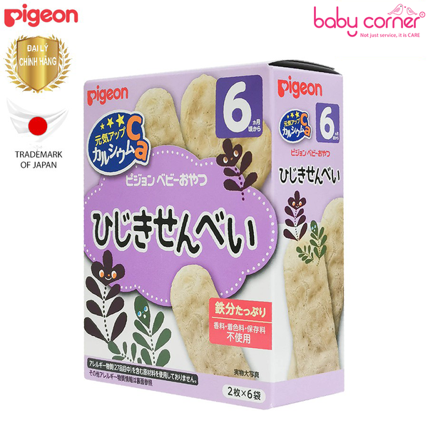  Bánh Ăn Dặm Bổ Sung Canxi Pigeon Vị Rong Biển, Cho Bé Từ 6 Tháng Tuổi 