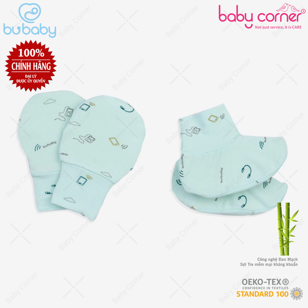  Bộ Bao Chân, Bao Tay Vải Tre Bamboo Hoạ Tiết BU, ABB400000 